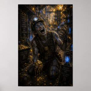 Póster Locura / Minero / Minas de Oro