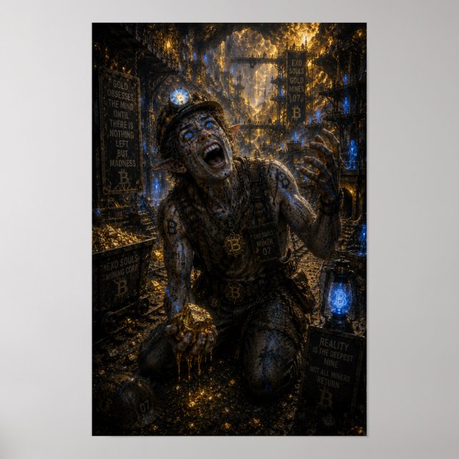 Póster Locura / Minero / Minas de Oro (Frente)