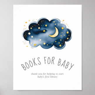 Póster Locura y estrellas Libros de Baby Shower para el R