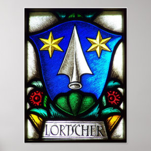 Póster Loertscher Family Crest