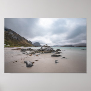 Póster Lofoten Playa Ramberg