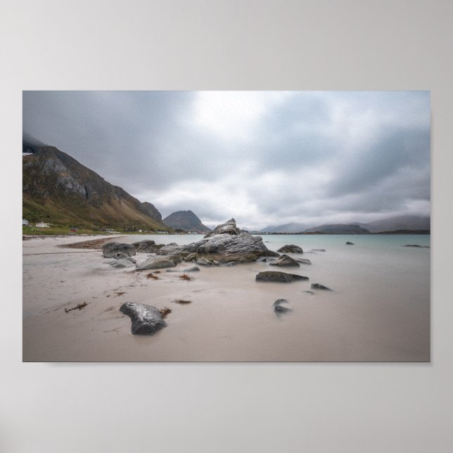 Póster Lofoten Playa Ramberg (Frente)