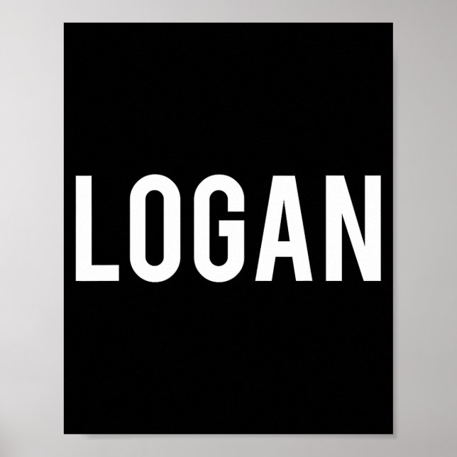 Póster Logan - Cool New Funny Name Fan Gift Tee  (Frente)