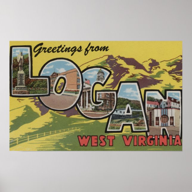 Póster Logan, Virginia Occidental - Escenas de letras gra (Frente)