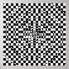 Póster Logarithmic Checkered Spiral Var. 2