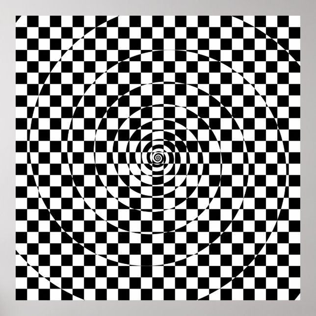 Póster Logarithmic Checkered Spiral Var. 2 (Frente)