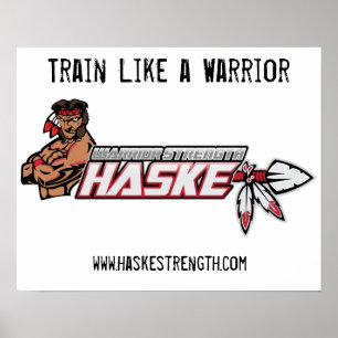 Póster Logo2, www.haskestrength.com, Train Like a Warrior