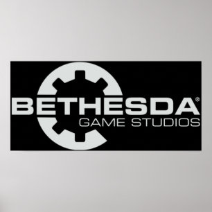 Póster Logo de Bethesda Game Studios Gray