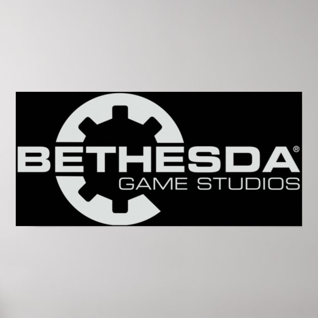 Póster Logo de Bethesda Game Studios Gray (Frente)