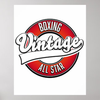 Póster Logo de Boxing Vintage All
