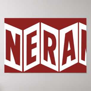 Póster Logo de Cinerama White Vintage