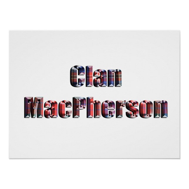 Póster Logo de Clan MacPherson Tartan, (Anverso)