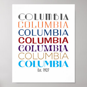 Póster Logo de Columbia, Décadas (Impresión mate)