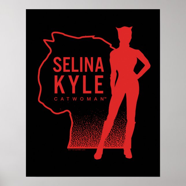Póster Logo de esquema Selina Kyle Catwoman (Frente)
