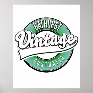 Póster Logo de estilo vintage de Bathurst australia