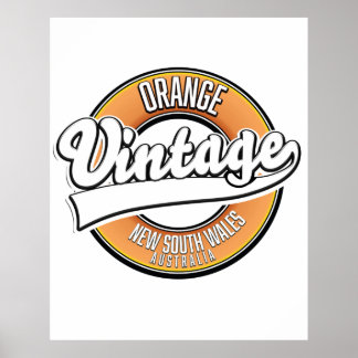 Póster Logo de estilo vintage de Broken Hill australia. P