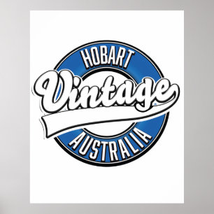 Póster Logo de estilo vintage de Hobart australia