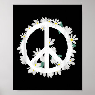 Póster Logo de Flores contra la guerra firma de paz
