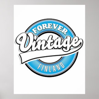 Póster Logo de Forever vintage Finlandia