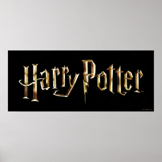 Póster Logo de Gold Harry Potter