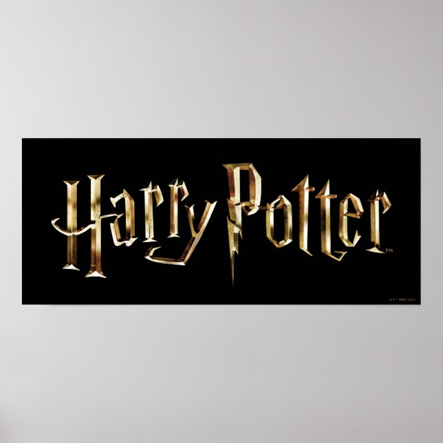 Póster Logo de Gold Harry Potter (Frente)
