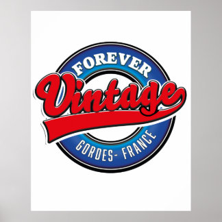 Póster logo de Gordes France para siempre