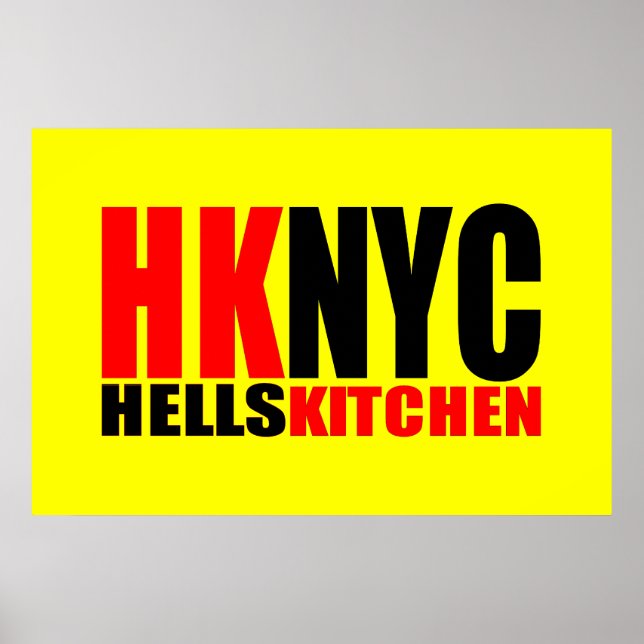 Póster Logo de Hell's Kitchen en Nueva York (Frente)