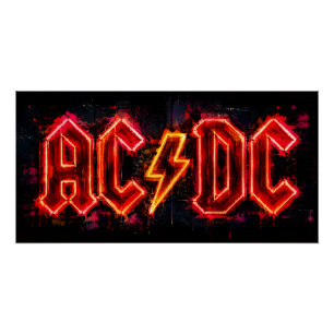 Póster Logo de la banda de rock ACDC
