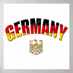 Póster Logo de la bandera de Alemania camisetas y regalos