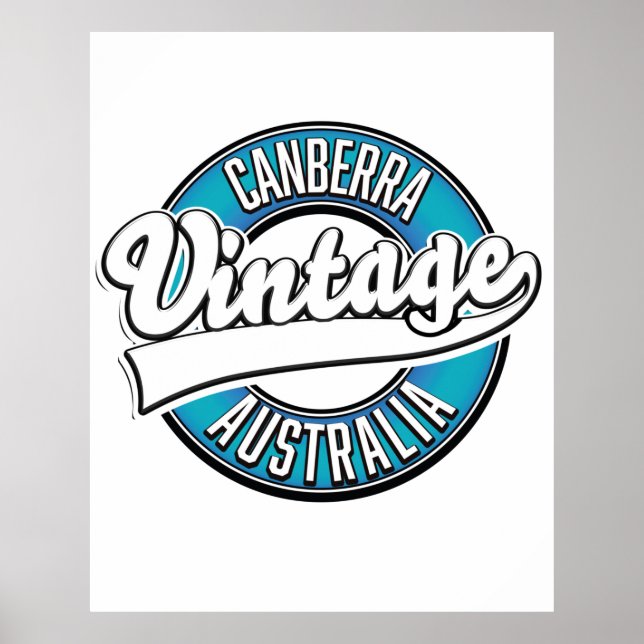 Póster Logo de la Canberra Australia (Frente)