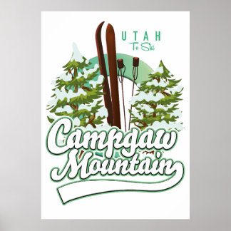 Póster Logo de la estación de esquí de Campgaw Mountain U