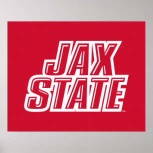 Póster Logo de la Universidad Estatal de Jacksonville JAX