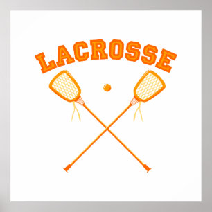 Póster Logo de Lacrosse naranja
