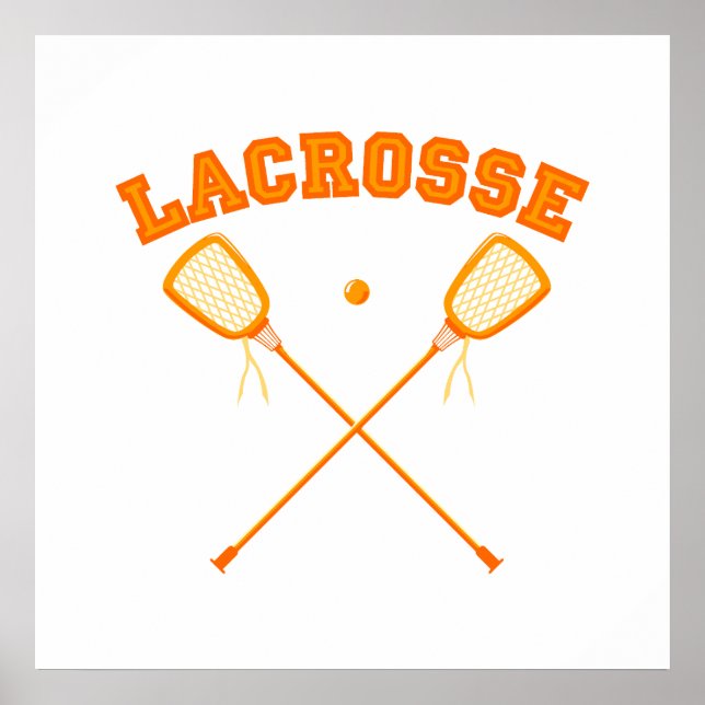 Póster Logo de Lacrosse naranja (Frente)