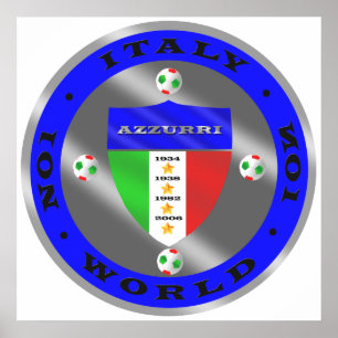 Póster Logo de los campeones mundiales de fútbol de lujo 