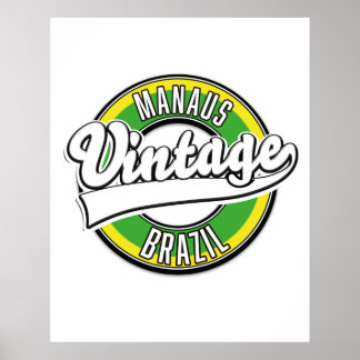 Póster Logo de Manaus Brasil