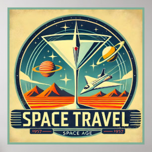 Póster Logo de Martini Space Travel 1957