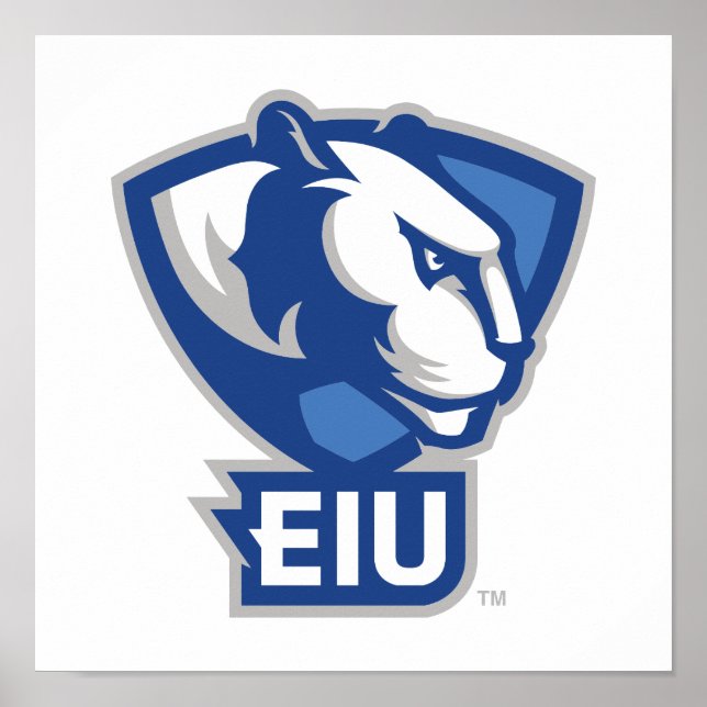 Póster Logo de Panthers University del Este de Illinois (Frente)