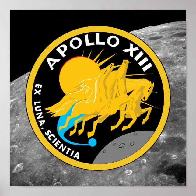 Póster Logo de Parche Apolo 13 de la NASA (Frente)
