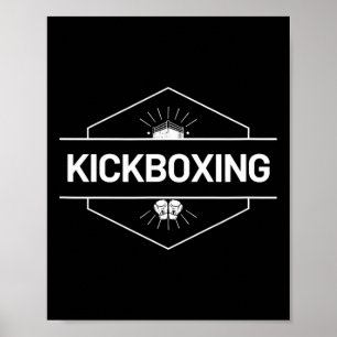 Póster Logo de pelea de kickboxing