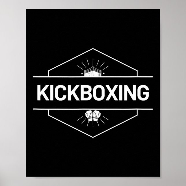Póster Logo de pelea de kickboxing (Frente)