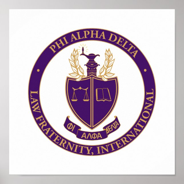 Póster Logo de Phi Alpha Delta (Frente)