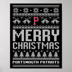 Póster Logo de Portsmouth Patriots Feliz Navidad Sueño Fe