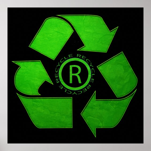 Póster Logo de reciclaje de Shirley Taylor (Frente)