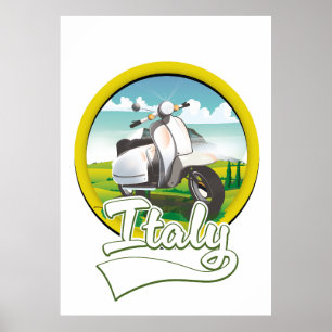Póster Logo de Scooter Travel de Italia