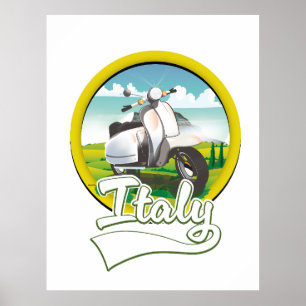 Póster Logo de Scooter Travel de Italia