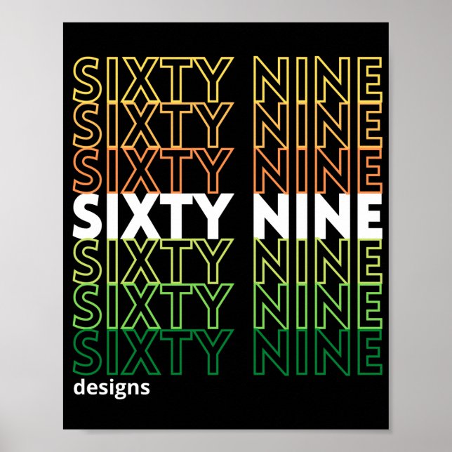 Póster Logo de "SIXTYNINE DISIGNS" (Frente)