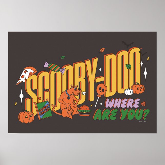 Póster Logo de Snack de Scooby-Doo de Halloween (Frente)