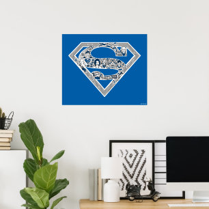 Póster Logo de Superman Doodle Art