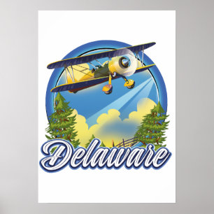 Póster Logo de viaje de Delaware
